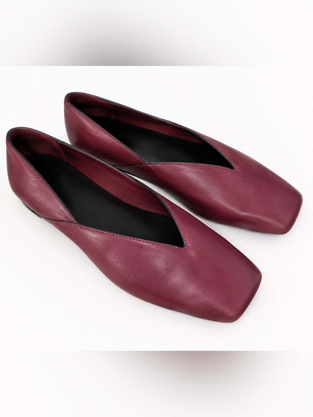 Vince Carmen Leather Flats – Ox Blood / Burgundy – Size 6